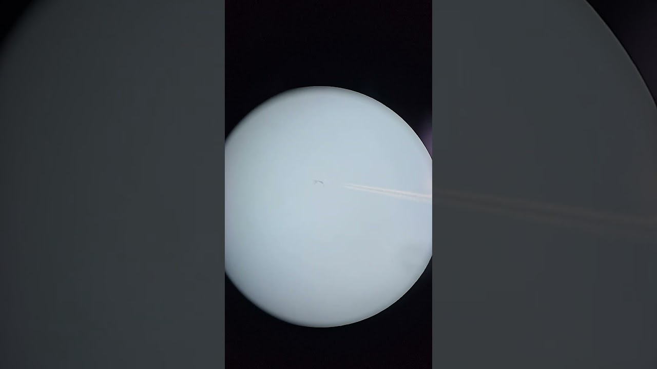 What does a plane look like through a telescope? 