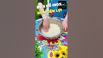 Bộ 5 rổ inox rửa rau củ xếp chồng tiện lợi #shorts #giadungthongminh #sha