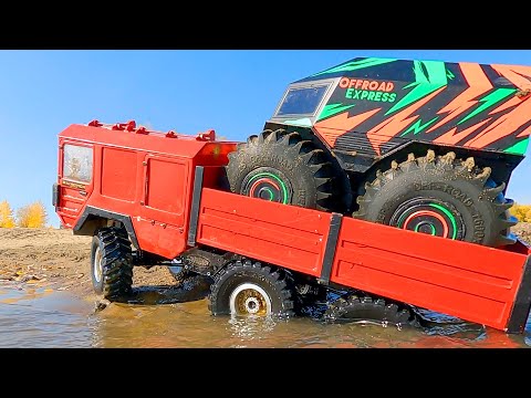 The Most Extreme RC Truck Offroad Race Youll Ever See - Man Kat vs AmongUS Sherp Truck!