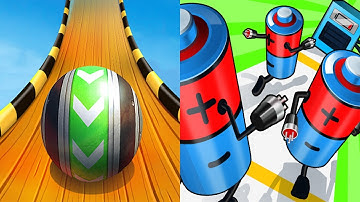 Sky Rolling Ball 3D VS Battery Run Android iOS Gameplay Level 256-260