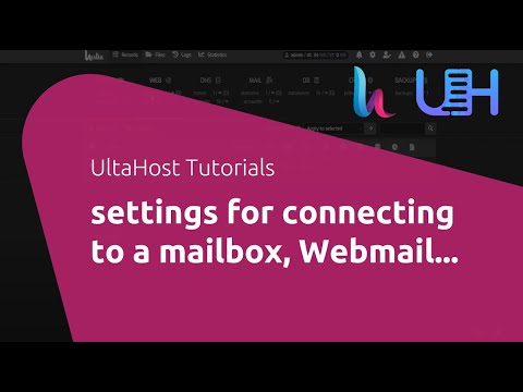 Hestia CP Mailbox create, delete, settings for connecting to a mailbox, Webmail