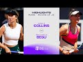 Danielle collins vs irinacamelia begu  2024 rome round of 16  wta match highlights