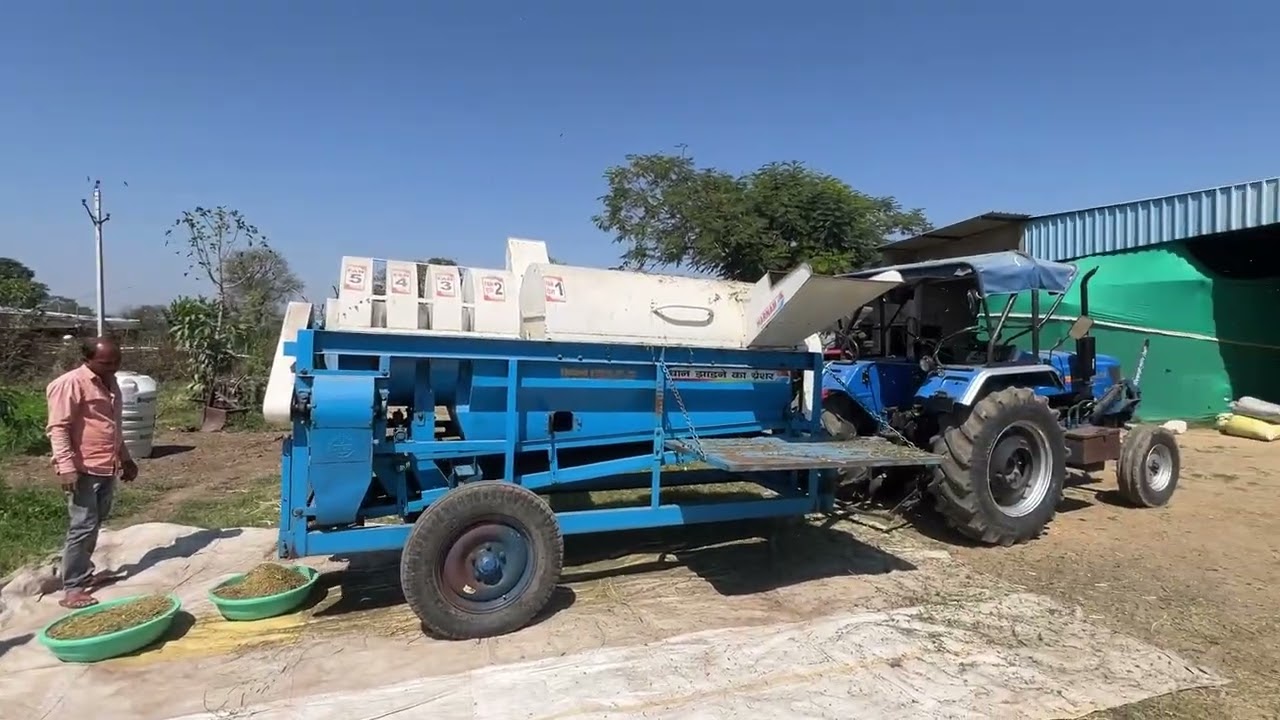 Dashmesh 517 भूसा मशीन में जाल डाल दिया || Sonalika 52 RX से Harnam थ्रेशर चलाया 