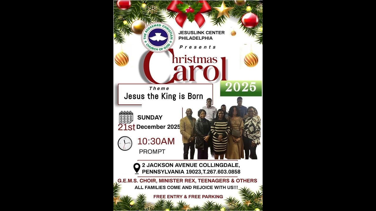 Christmas Service Program Rccg RCCG Jesuslink Center Christmas Carol Service - Dec. 21st, 2025 - YouTube
