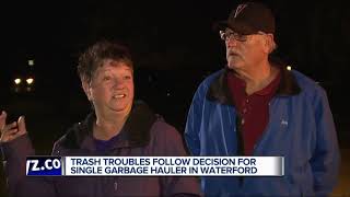 Trash troubles follow decision for single garbage hauler in Waterford