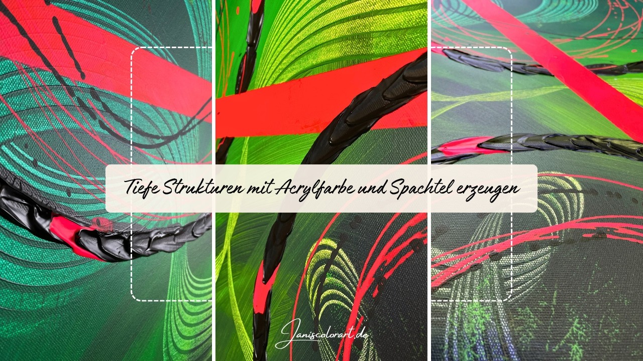 Interessante Texturen mit Acrylfarbe und Malmesser | Maldemo für moderne Wandkunst auf Leinwand