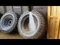 Jet washing wheels timelapse