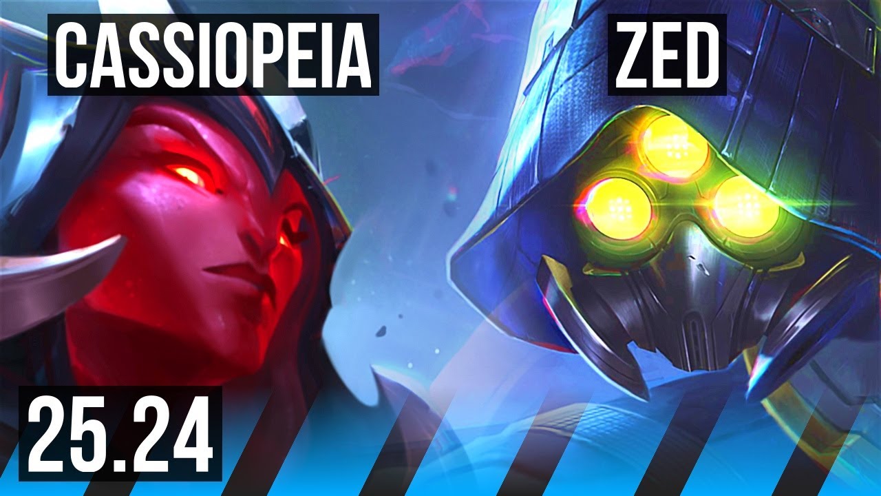 CASSIOPEIA vs ZED (MID) | 41K damage | KR Master | 25.24
