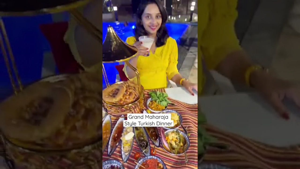 56 Items Unlimited Turkish Food Thali Maharaja Style Dinner in Dubai ||