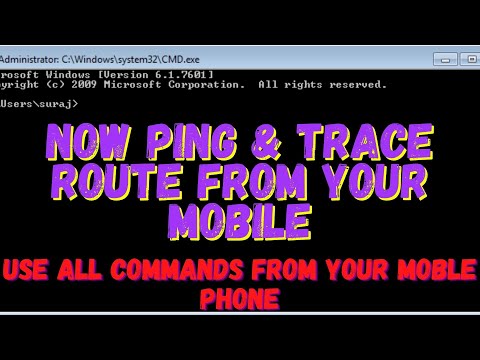 HOW TO USE PING AND TRACE ROUTE COMMAND USING YOUR MOBILE PHONE