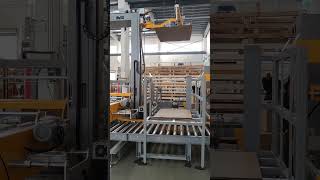 Pallet dispenser,Low lever pallet palletizer for cartons and bags ,online pallet wrapping machine Wealth