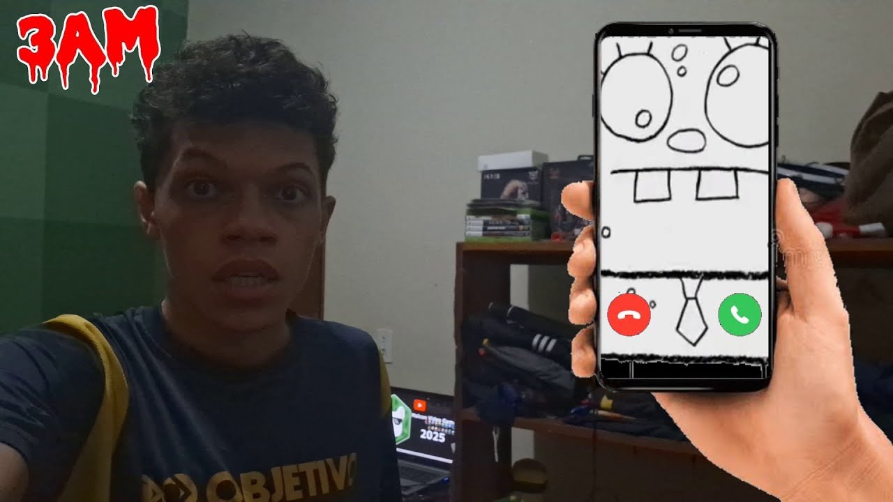 CALLING DOODLEBOB FROM SPONGEBOB ON FACETIME AT 3 AM (HE CAME KILL ME)