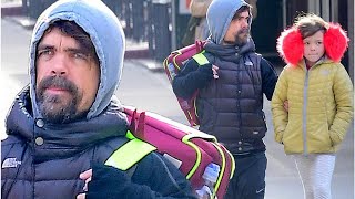 Peter Dinklage steps out for a walk with his daughter in NYC