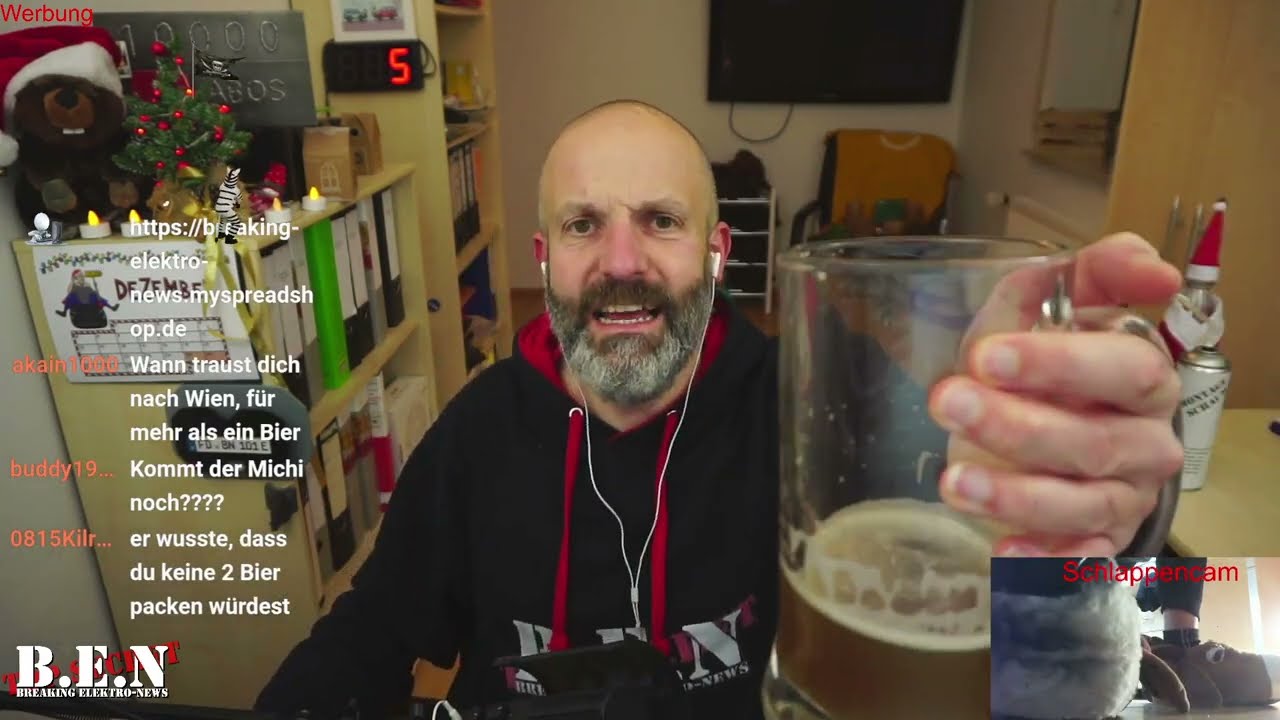 Twitch-Konserve 18.12.22 B.E.N sabbelt Gewinnspiel, Youtube, Einnahmen und Ladeinfrastruktur