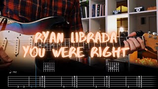 you were right Ryan Librada Сover / Guitar Tab / Lesson / Tutorial