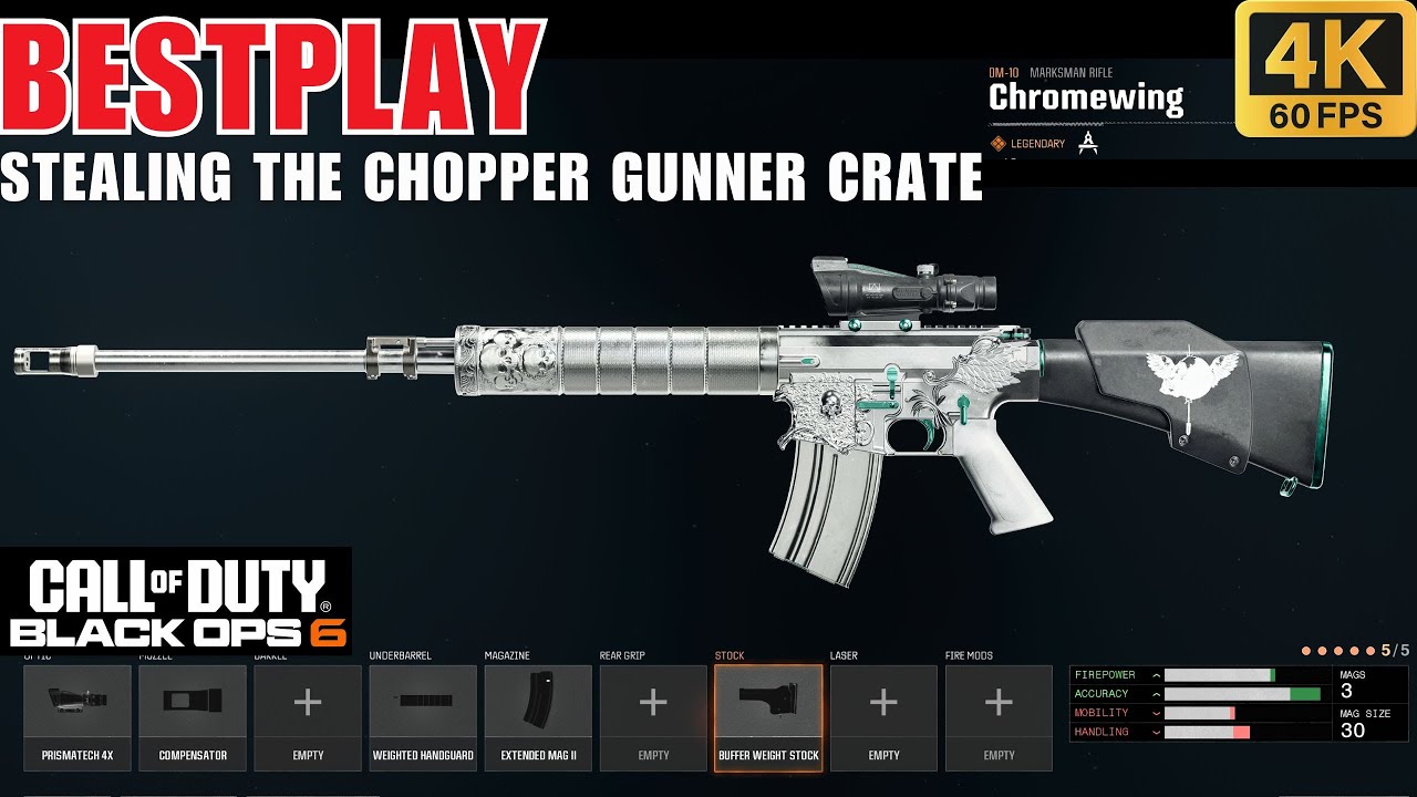 STEALING THE CHOPPER GUNNER CRATE - Best play DM10 - Call of duty Black ...