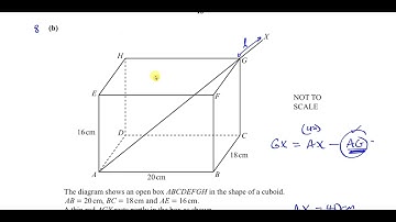 0580/42/F/M/20, (IGCSE), Paper 42, Q8(b) 3D Trigonometry, Angles Between Lines & Planes