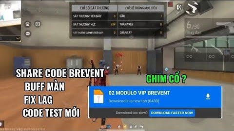 CODE BREVENT  VIP NEW - BUFF MÀN  - FIX LAG
