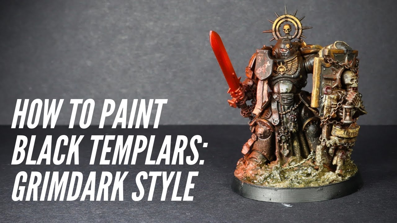 How to paint Space Marines: Black Templars - Grimdark Style - YouTube