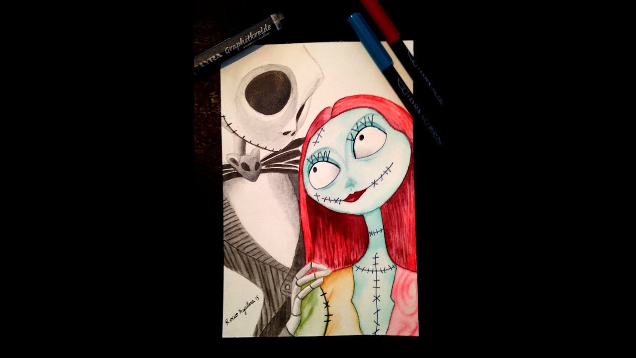 Como pintar a Jack y Sally de El extraño mundo de Jack por Rocio Aguilera -  thptnganamst.edu.vn