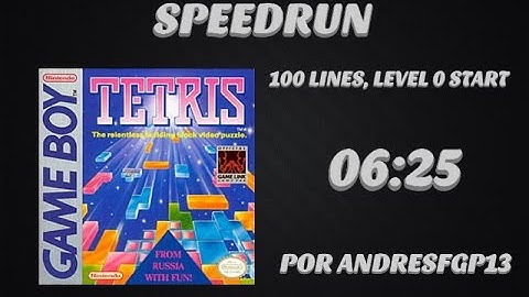Tetris (gameboy) 100 lines, level 0 start Speedrun Former PB in 06:25 by andresfgp13