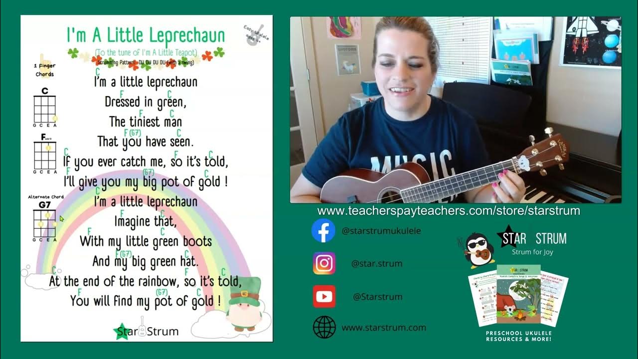 I'm A Little Leprechaun Nursery Rhyme Easy Ukulele YouTube