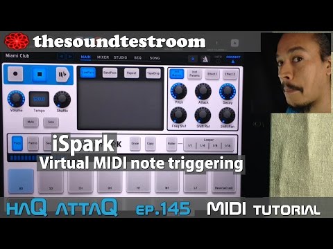 Arturia iSpark drum machine for iPad │ Virtual MIDI Note Triggering Tutorial - haQ attaQ 145