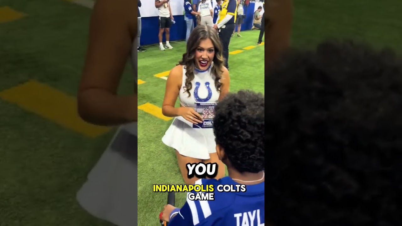 NFL Cheerleader Speaks Sign Language to Deaf Boy