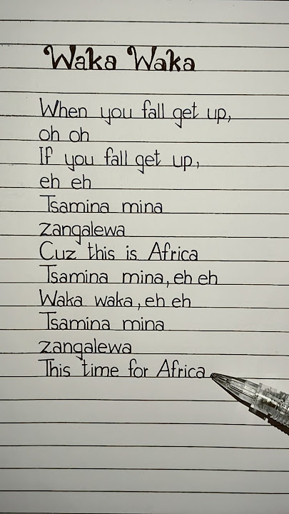 Shakira – Waka Waka (This Time for Africa) Lyrics #shakira #wakawaka #lyrics