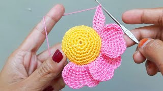 crochet cartoon flower pattern/ rose pattern