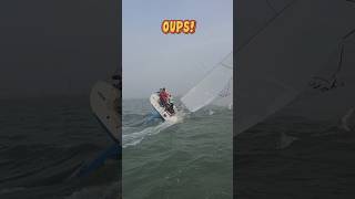 Extreme Sailboat Capsize During Spinnaker Gybe | Sailing Fail #sailingfails #sailing