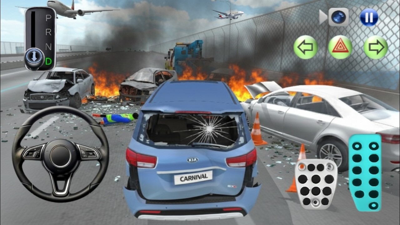 My Blue Car 😱Totally Damaged! 🚗💥Can I survive–3d driving class new update 2026–my Car Vs heavy flood