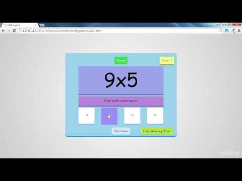 Complete Web Dev 0601 Project Introduction  Maths Game HTML, CSS & JavaScript