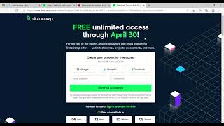 Learn Datacamp For Free Up-To April-30-2021