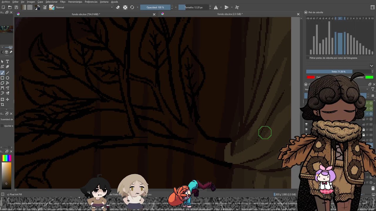 animando un fondo para mis directos