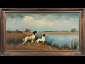Vintage Hunting Dogs Landscape &bull; 4K Frame TV Art &bull; Rustic Country Decor | Cozyland Prints