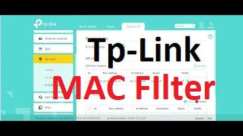 TP-Link Archer C6 AC1200 Access Control / MAC Address Filtering settings (Allow & Block Users)
