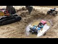 자동차 장난감 구출놀이 포크레인 트럭놀이 Car Toy Stuck Mud Rescue Excavator