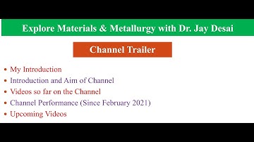 Explore Materials & Metallurgy with Dr. Jay Desai - Channel Trailer
