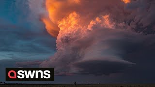 Meteorology student captures awe-inspiring timelapse of ominous SUPERCELL over Texas | SWNS