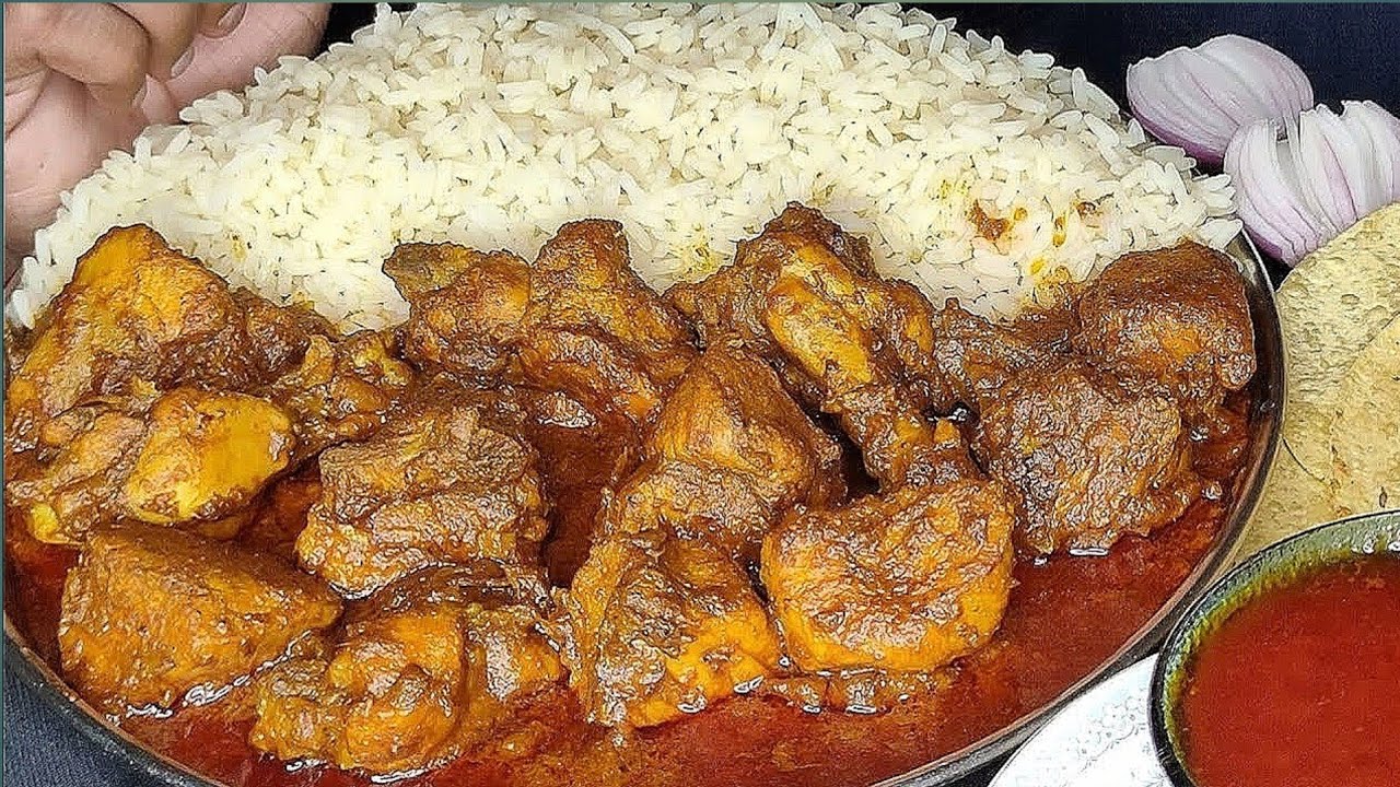 chicken rice eating challenge chicken rice eating asmr chicken rice eating video Papar Gravy