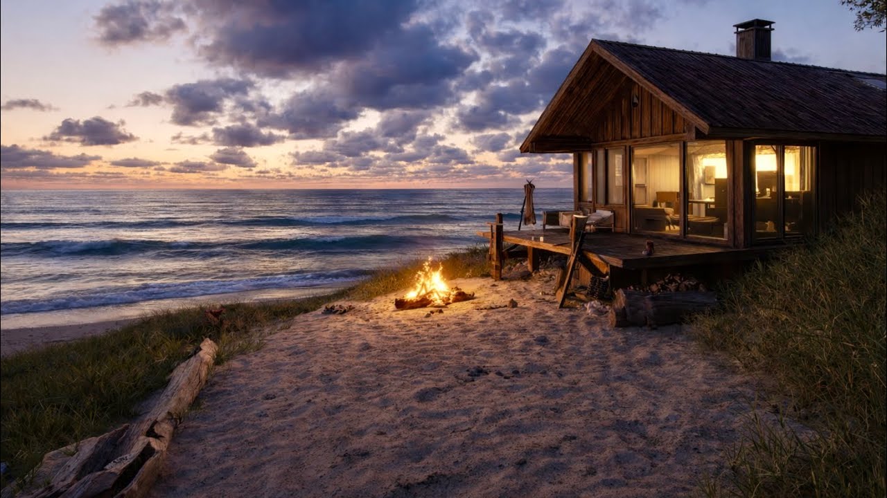 8 Hours of Peaceful Piano Ambience & Ocean Sounds for Deep Sleep | Stress Relief 