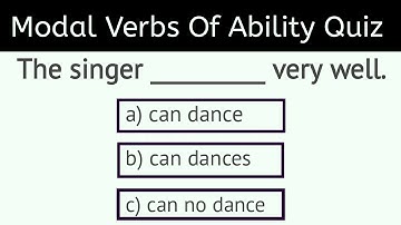 Modal verbs of ability quiz #ladla_education