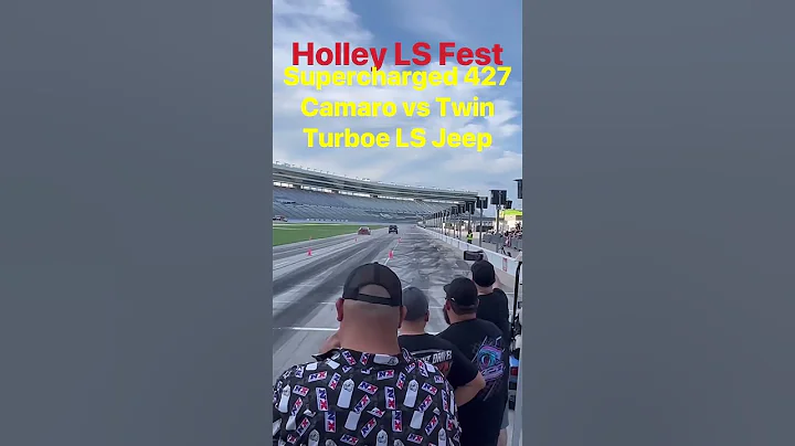 Holley LS Fest Drag Racing Supercharged 427 Camaro vs Twin Tubo LS Jeep #supercharged #twinturbo