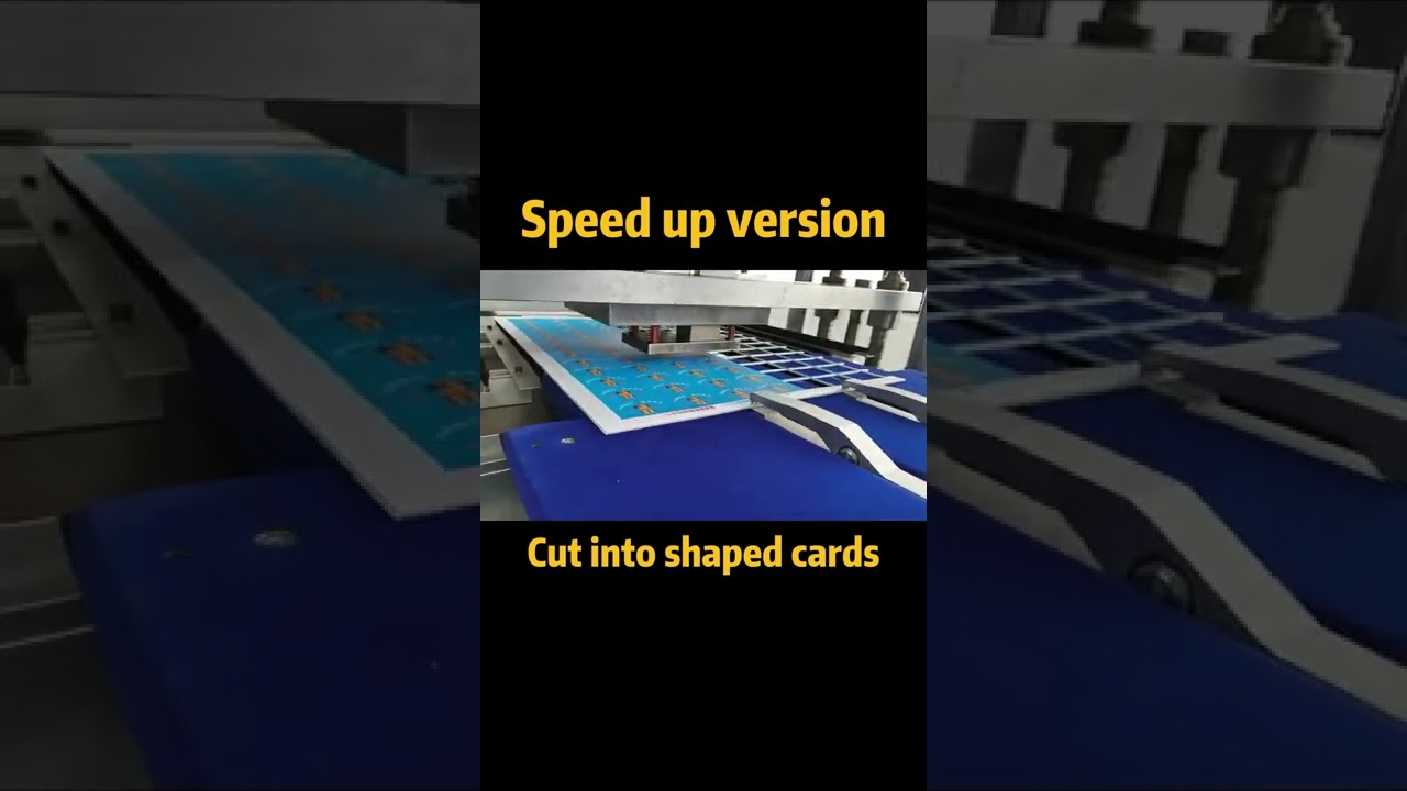 When we use automatic punching machine to make shaped pvc cards