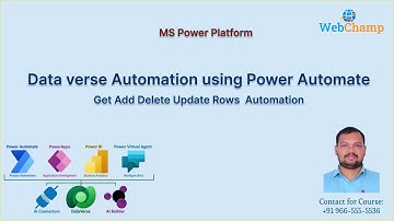 Power Automate 20: Dataverse Task Automation in Power Automate | Add Update Delete, Get Rows Actions