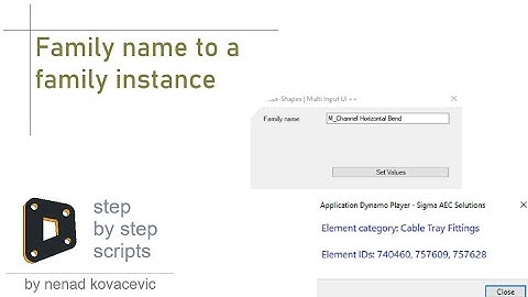 Family name to a family instance
