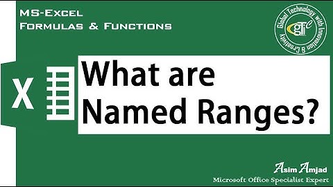 MS Excel Name Ranges | What are Named Ranges? (Urdu / Hindi)