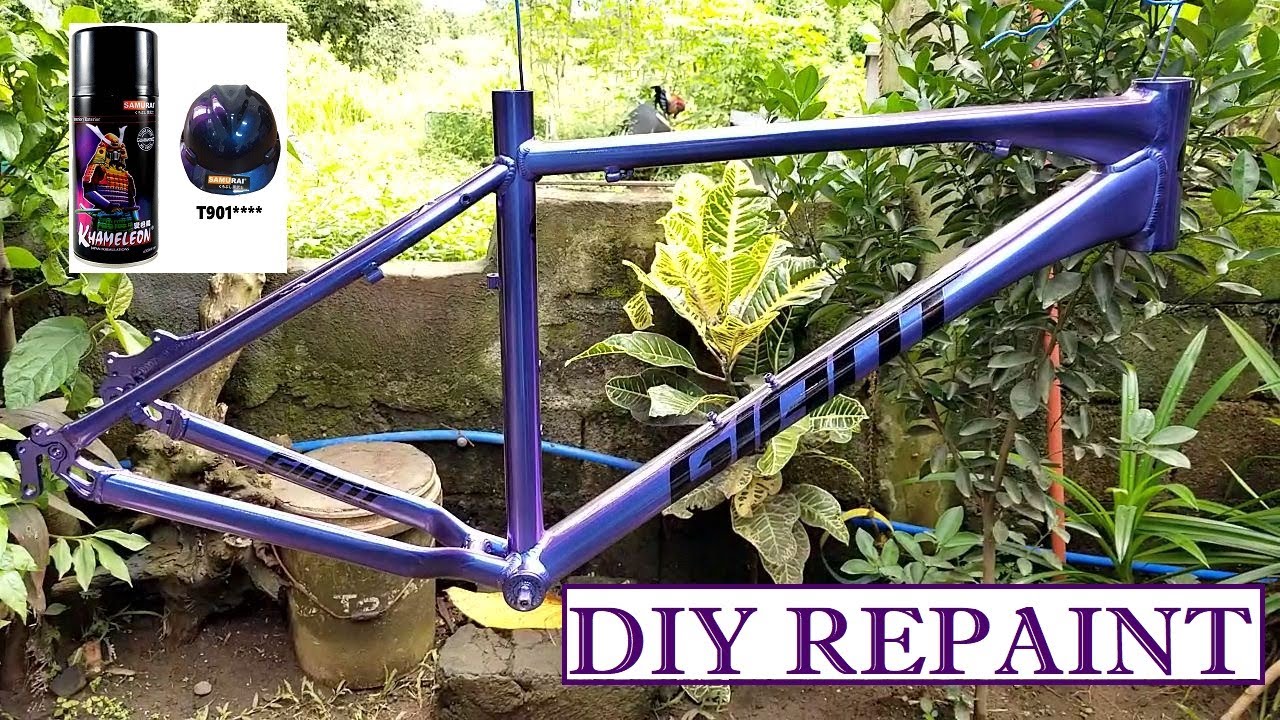 How To Paint Bike Frame Using Bosny Spray Can Flat Black 