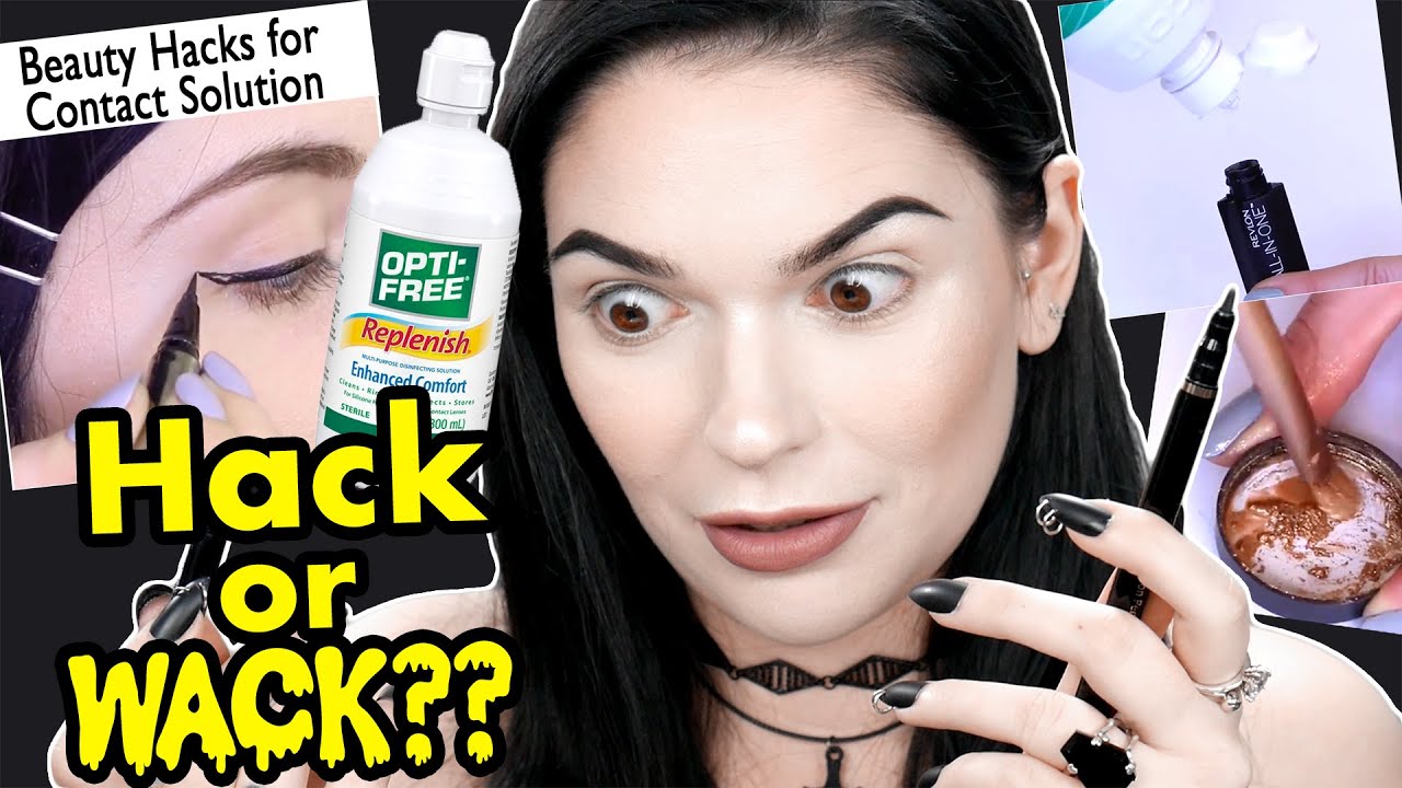 BEAUTY HACKS using contact lense solution! HACK or WACK??? YouTube